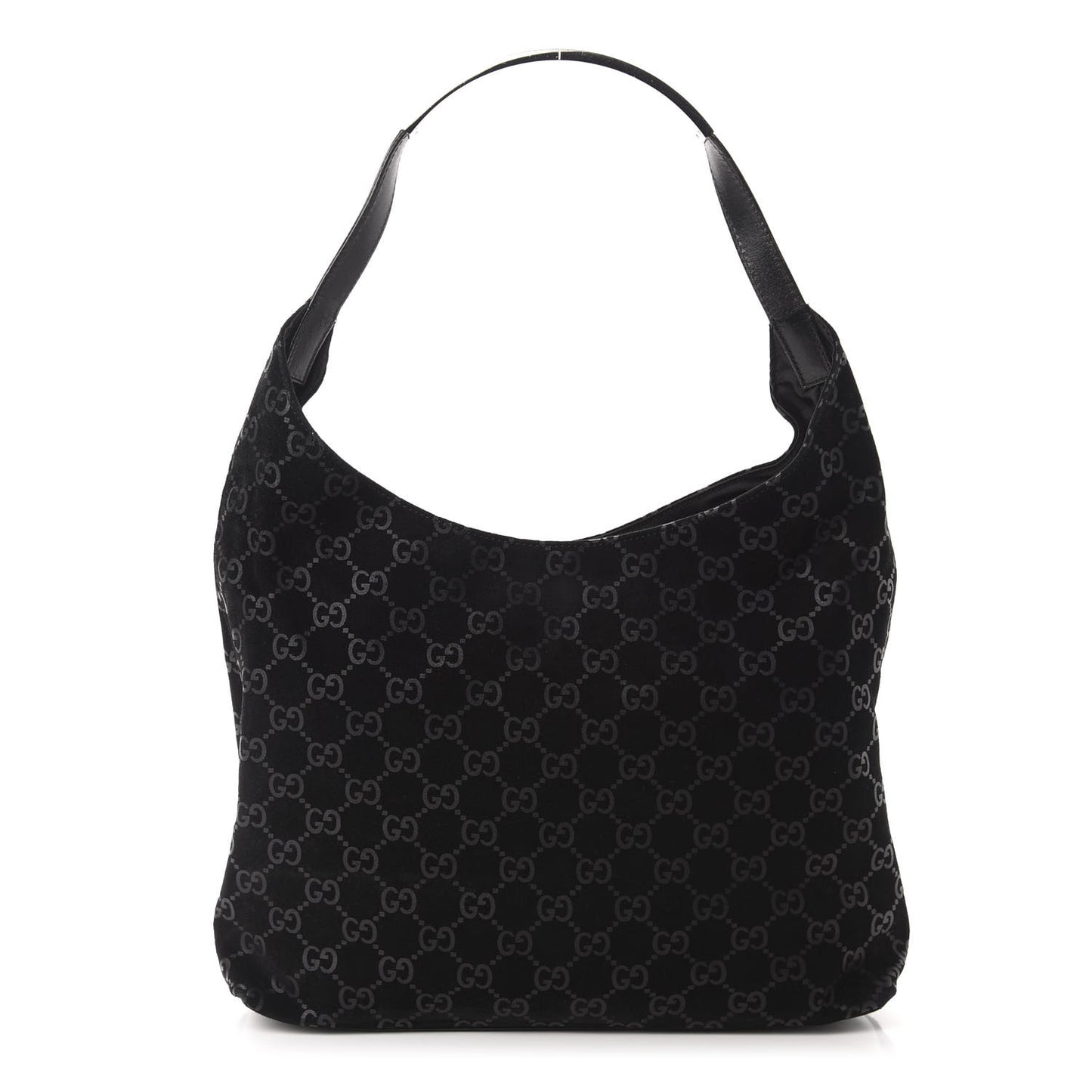 Suede Monogram Hobo Black