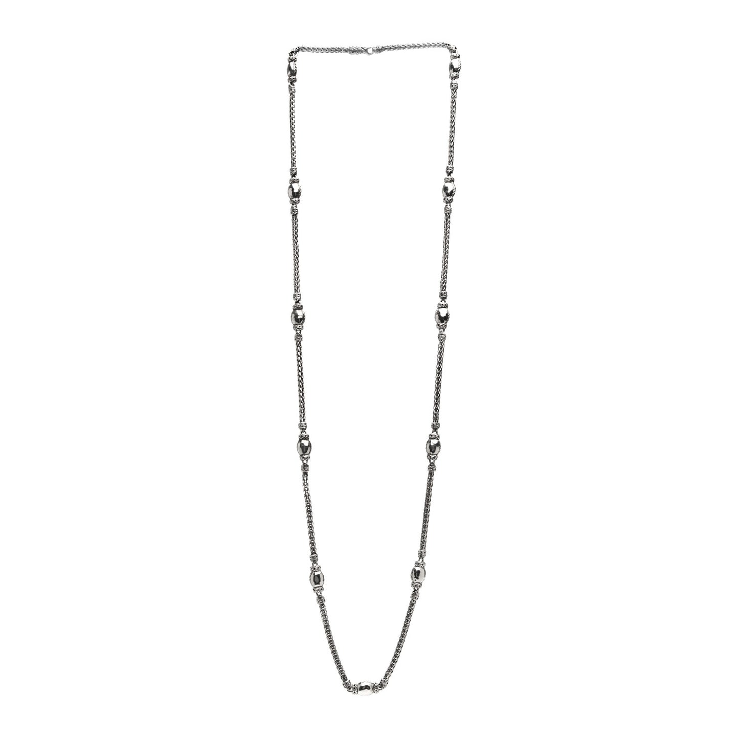Sterling Silver Palu Station Sautoir Necklace 36"