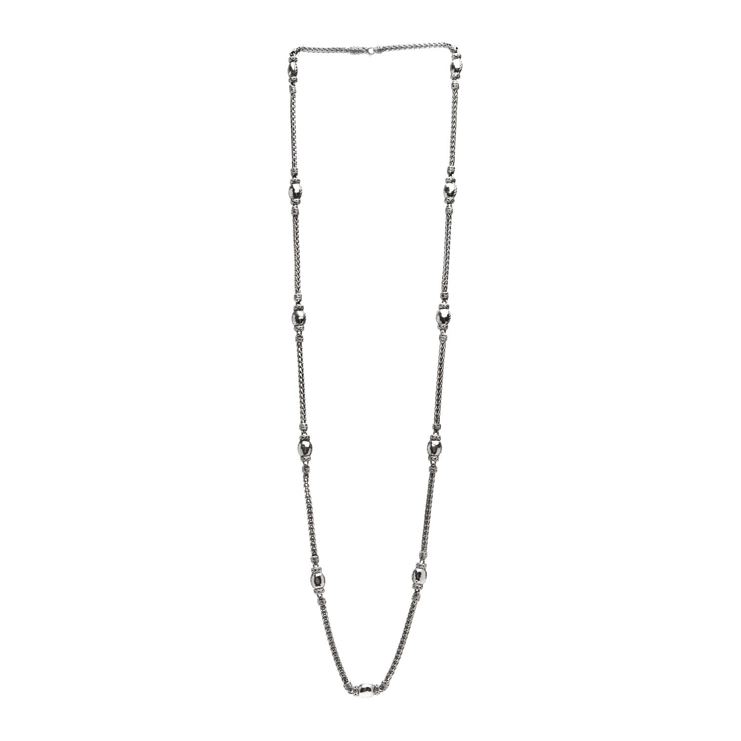 John Hardy Sterling Silver Palu Station Sautoir Necklace 36" 3 of 5