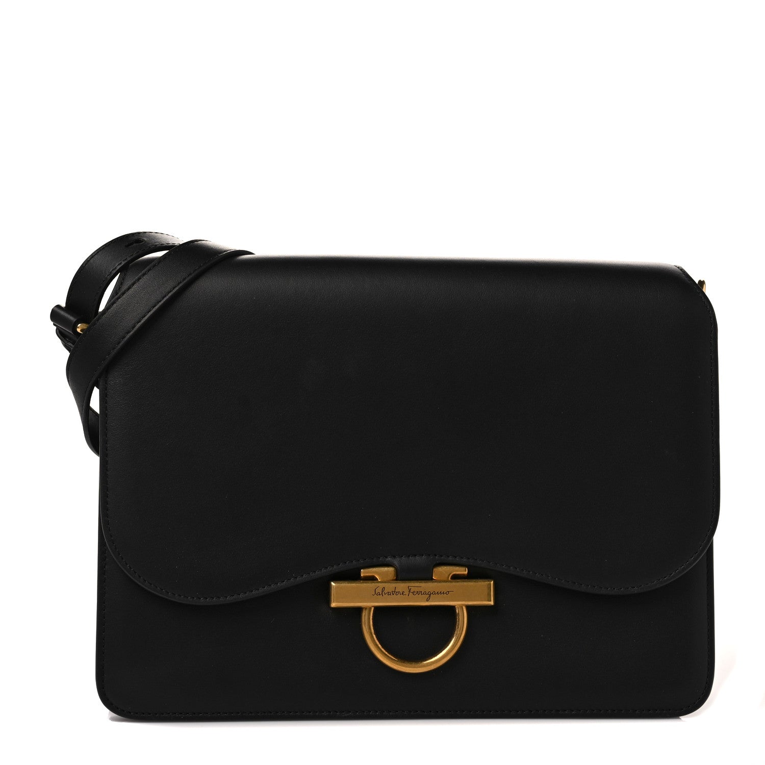 Salvatore Ferragamo Calfskin Joanne Crossbody Black 1 of 10