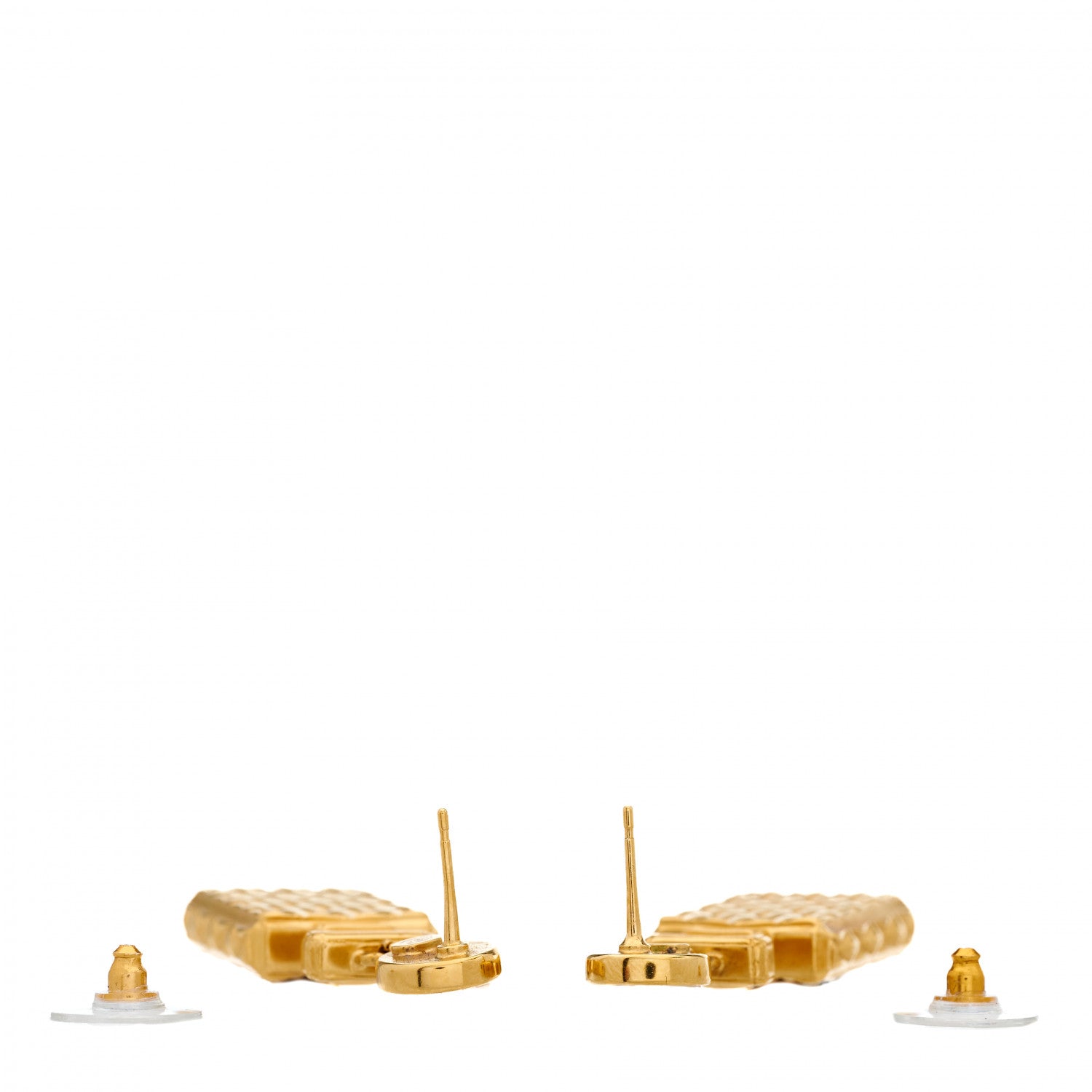 Chanel Crystal Pearl CC Perfume Bottle Drop Earrings Gold 3 of 5