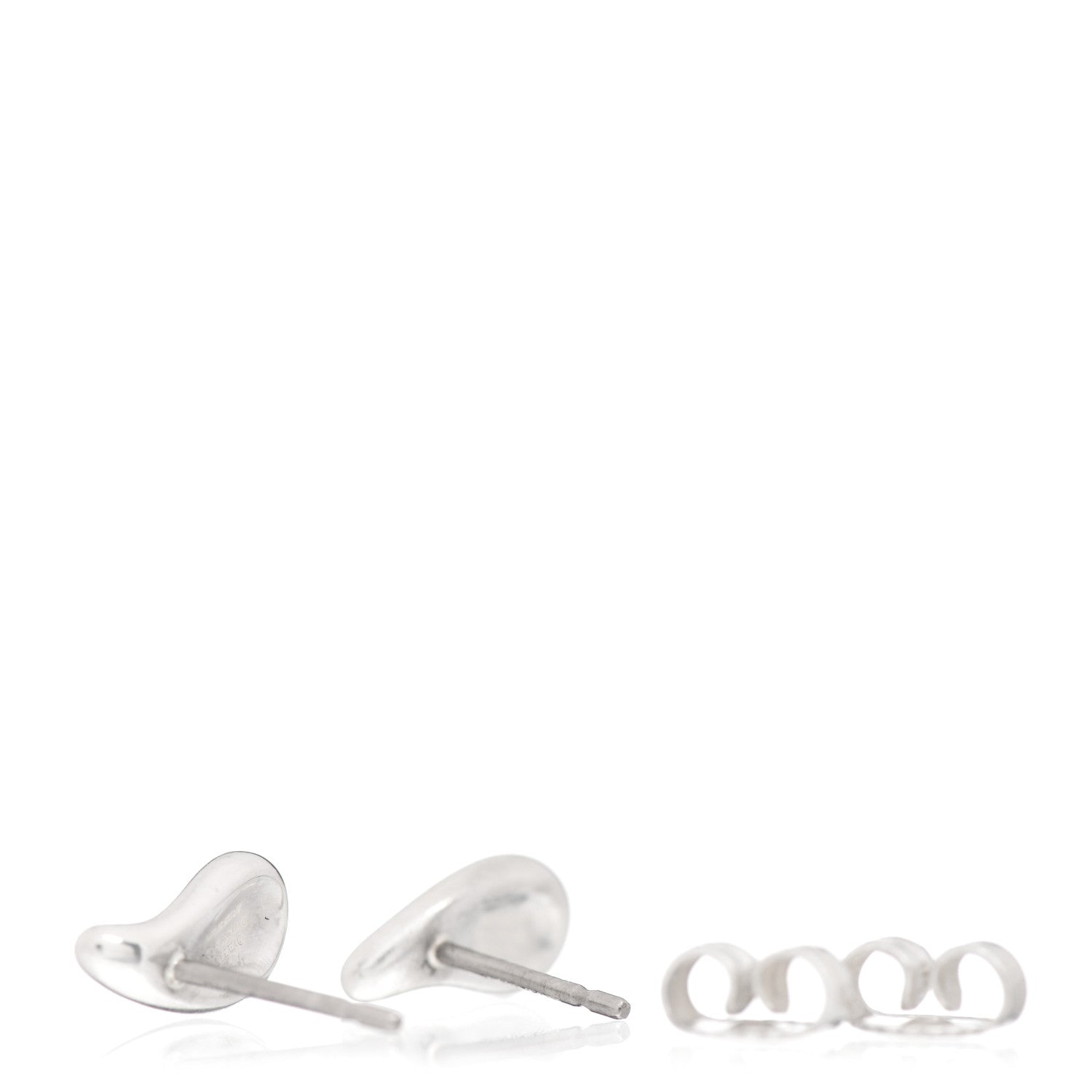 Tiffany Sterling Silver 10mm Elsa Peretti Teardrop Earrings 3 of 4