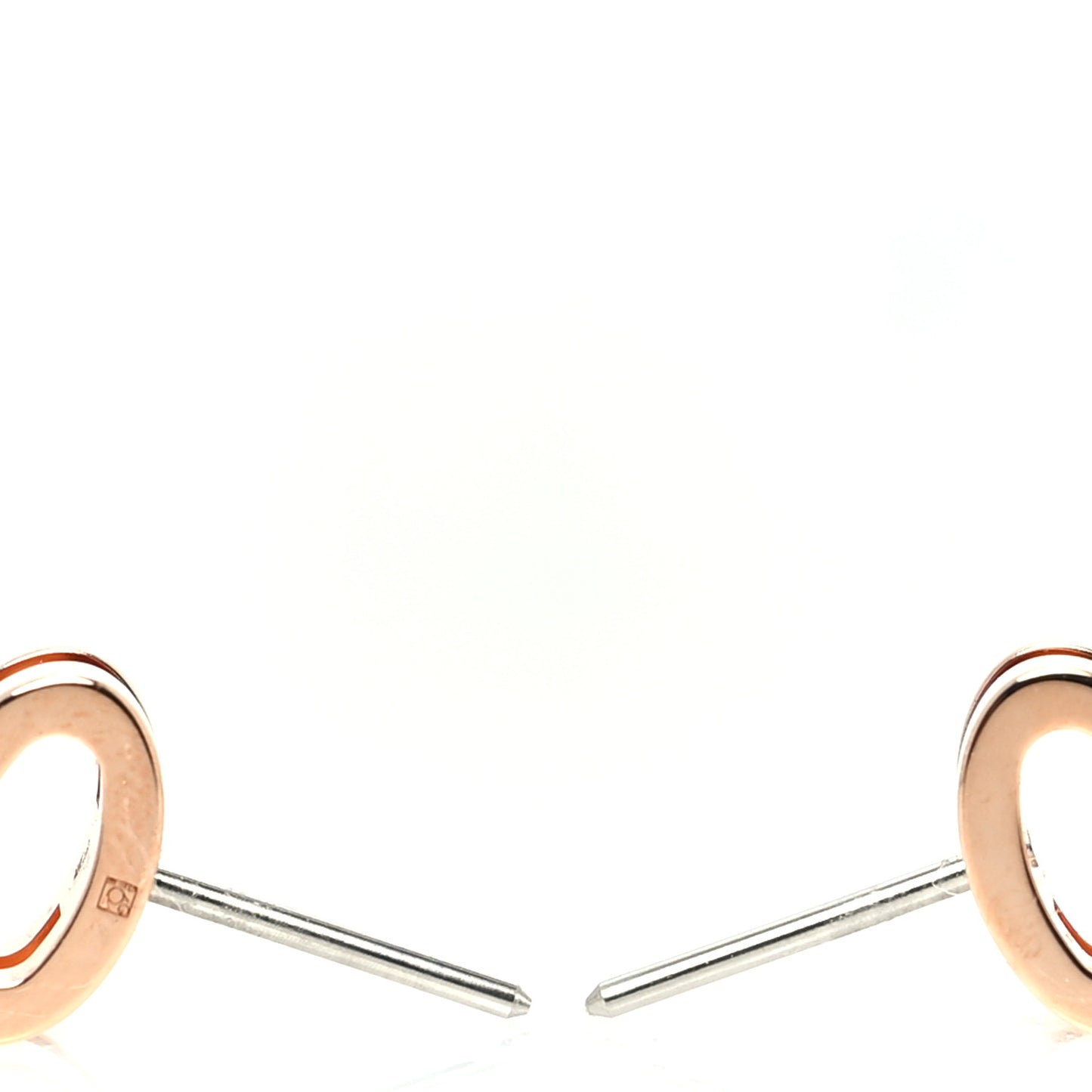 Rose Gold Lacquered Mini Pop H Earrings Vert Fizz