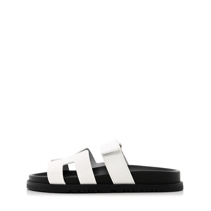 Hermes Calfskin Womens Chypre Sandals 36 White 1 of 12