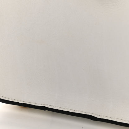 Celine Satin Calfskin Mini Bi-Color Luggage White Black 9 of 14