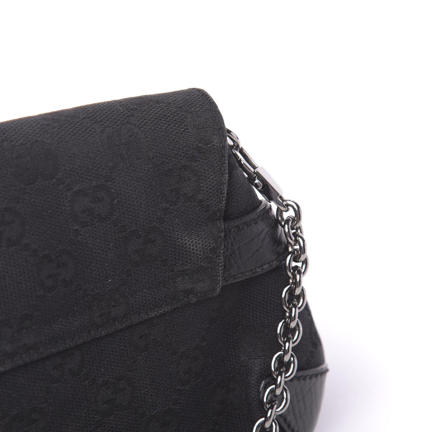 Monogram Horsebit Chain Clutch Black
