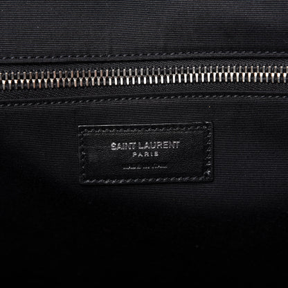 Saint Laurent Wool Tartan Rive Gauche Tote Red Black 8 of 10