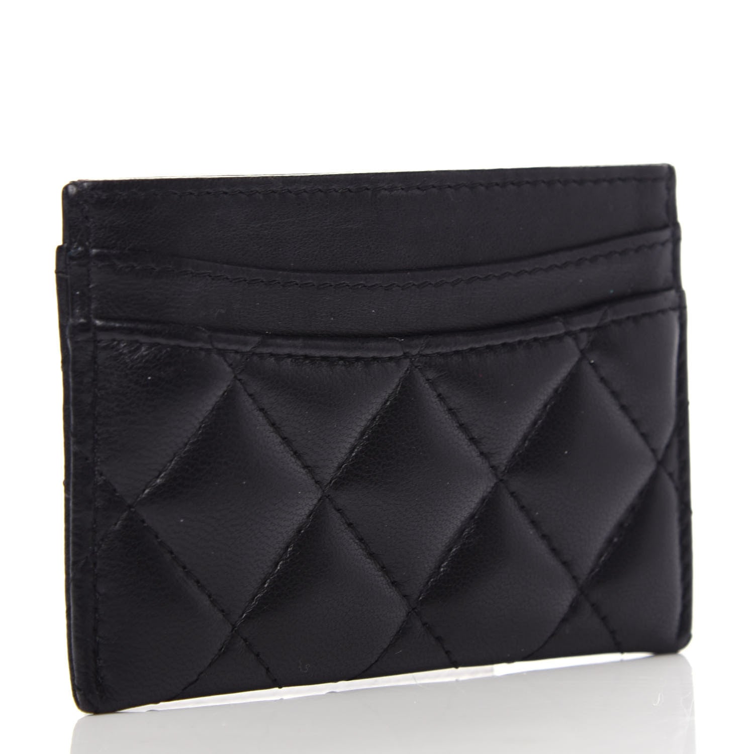 Chanel Lambskin Quilted Card Holder Black 3 of 8