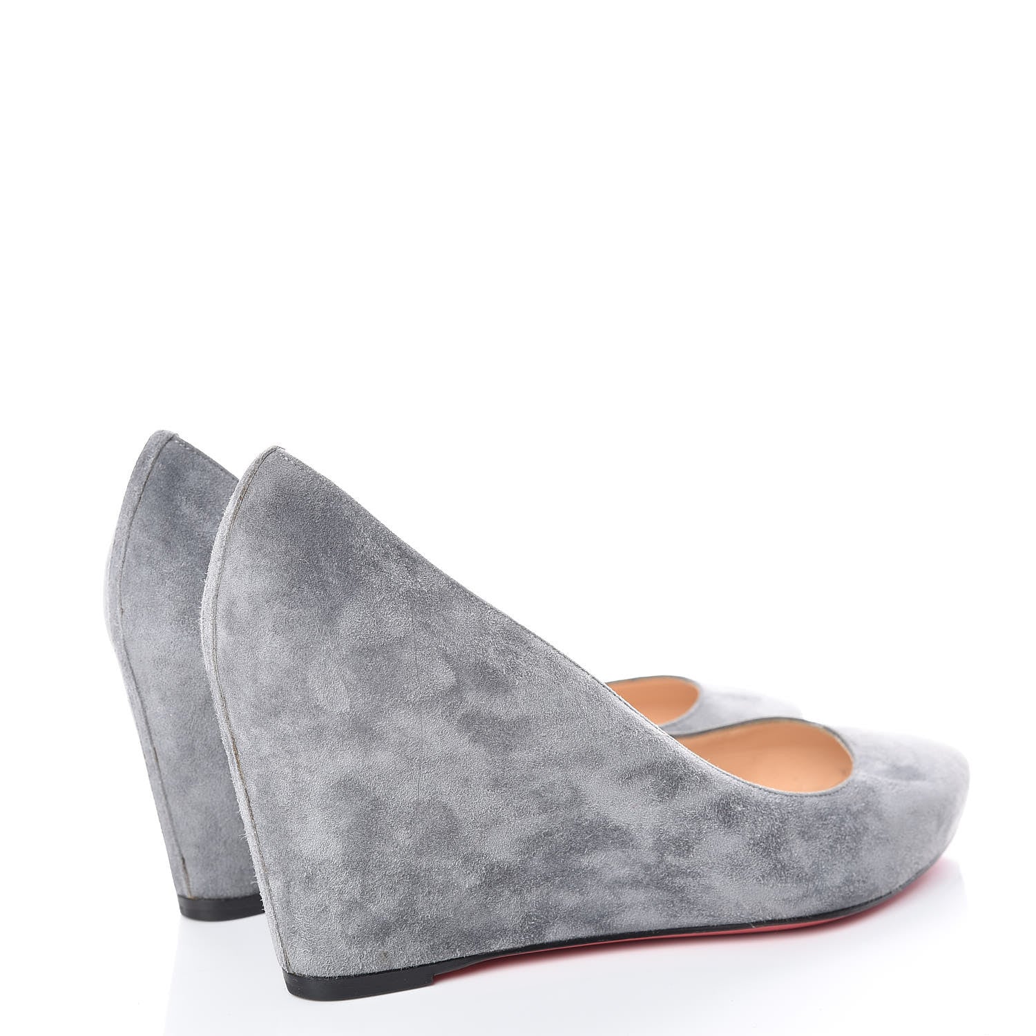 Christian Louboutin Veau Velours Melissa Wedges 39 Grey 4 of 11