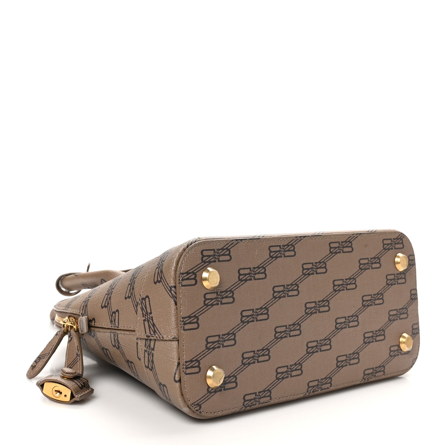 Balenciaga Coated Canvas BB Monogram S Ville Top Handle Bag Beige Brown 4 of 10