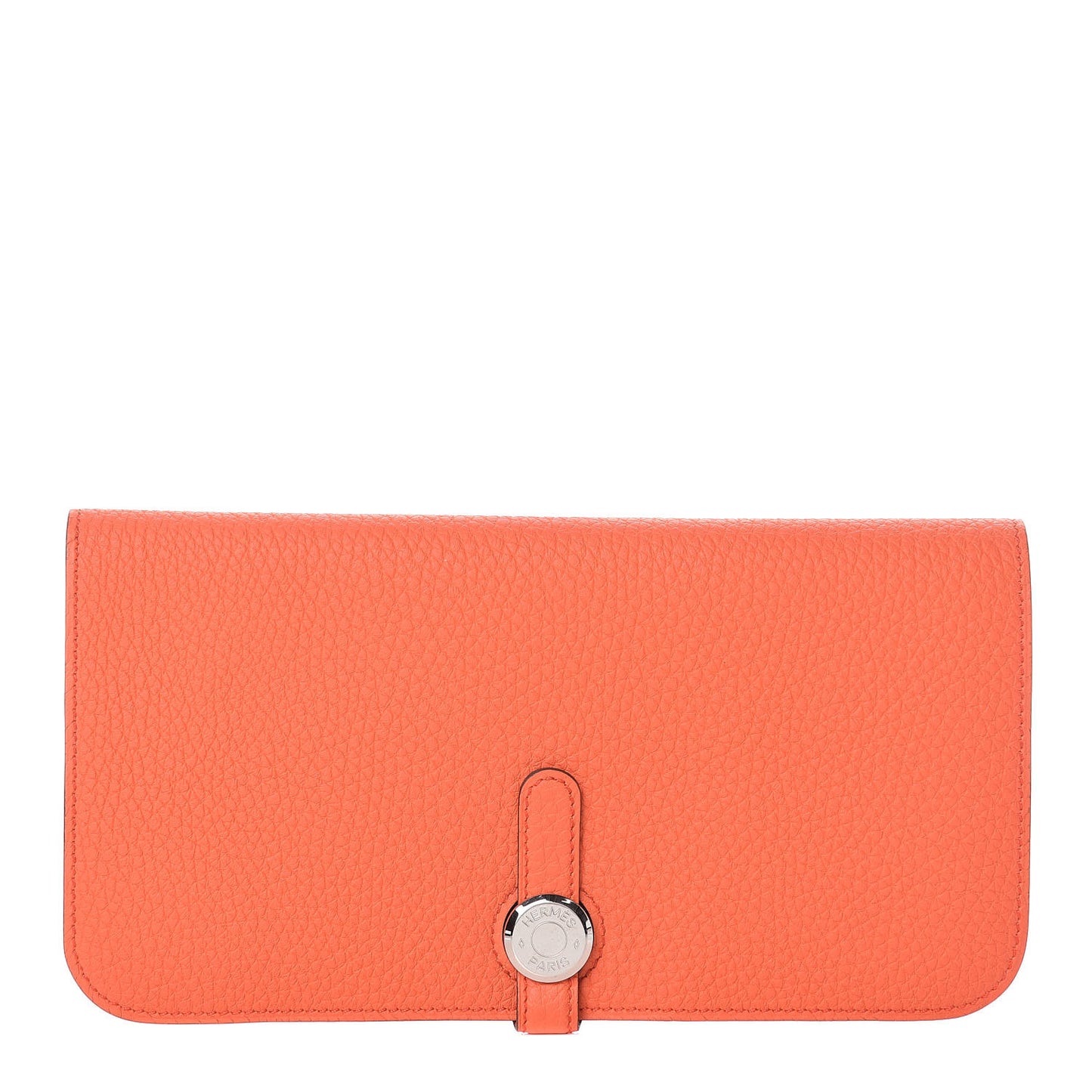 Togo Dogon Recto Verso Wallet Orange Poppy Rose Candy
