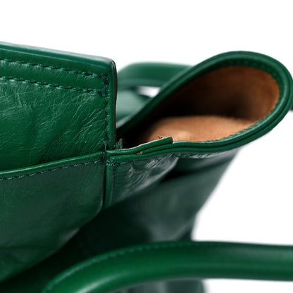 Bottega Veneta Paper Calfskin Maxi Intrecciato Medium Arco Slouch Racing Green 16 of 16