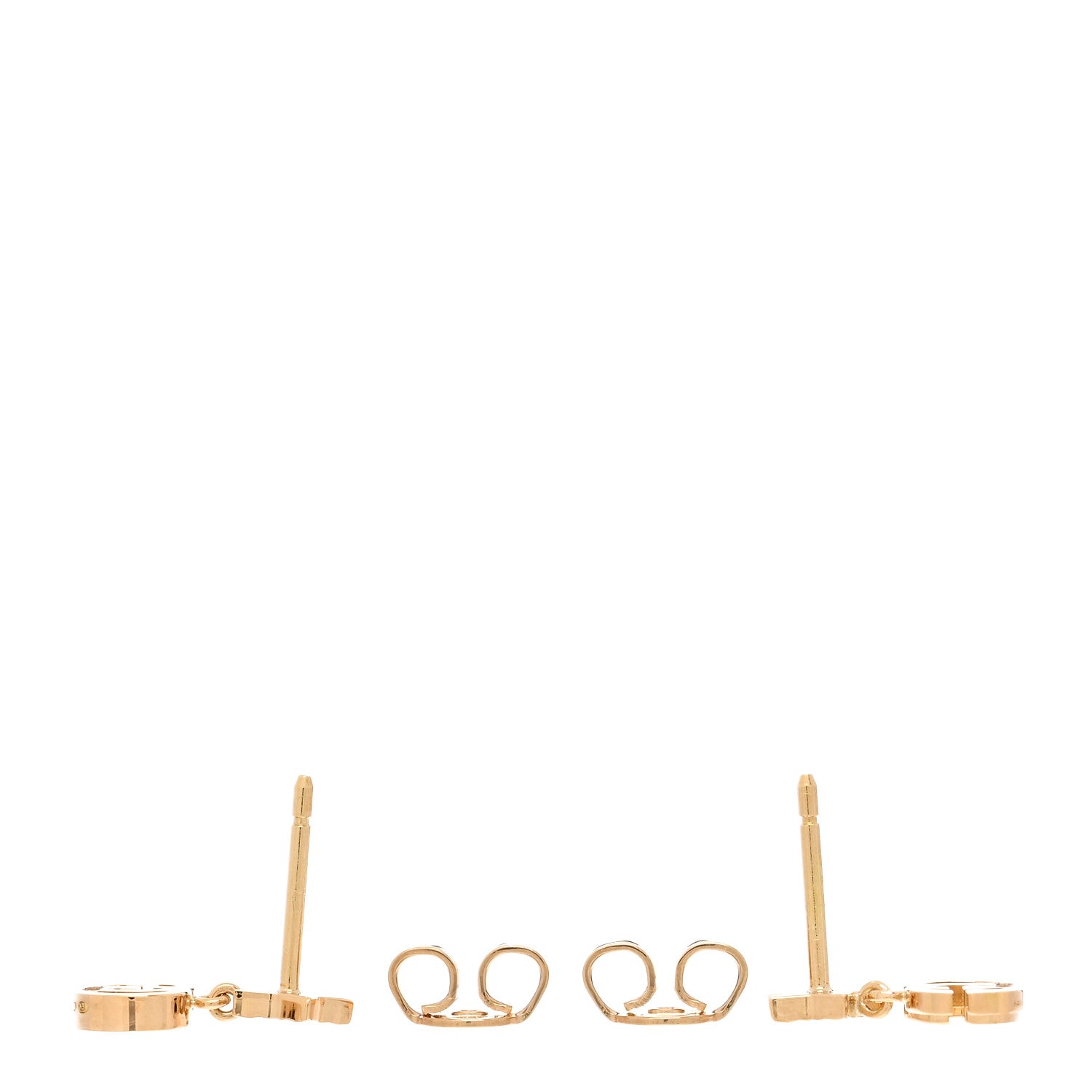 Gucci 18K Yellow Gold GG Running Star Earrings 3 of 5
