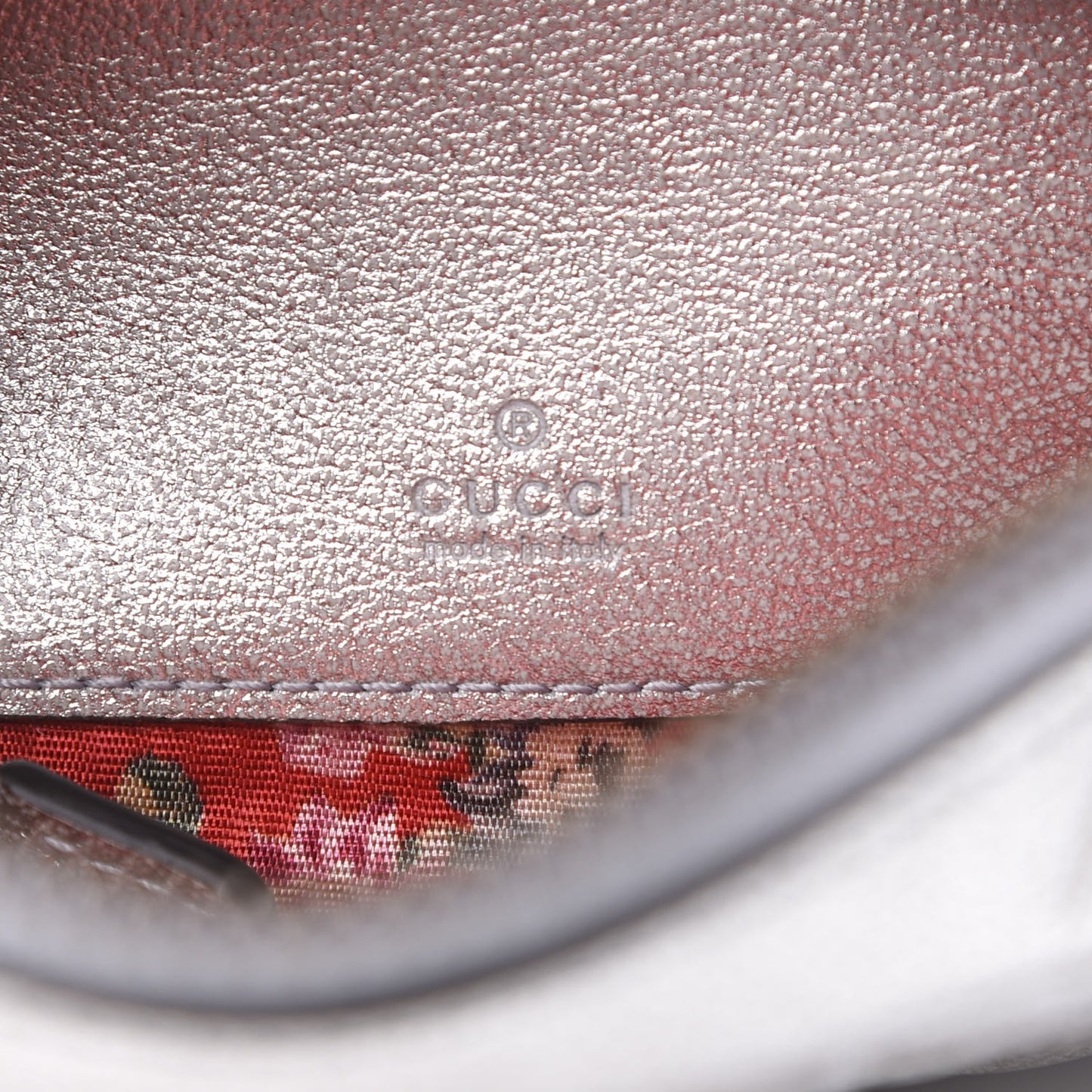 Laminated Nappa Web Trapuntata Mini GG Shoulder Bag Argento