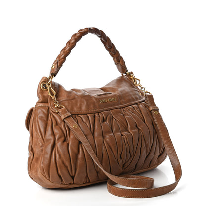Miu Miu Nappa Matelasse Coffer Hobo Cammello 3 of 11