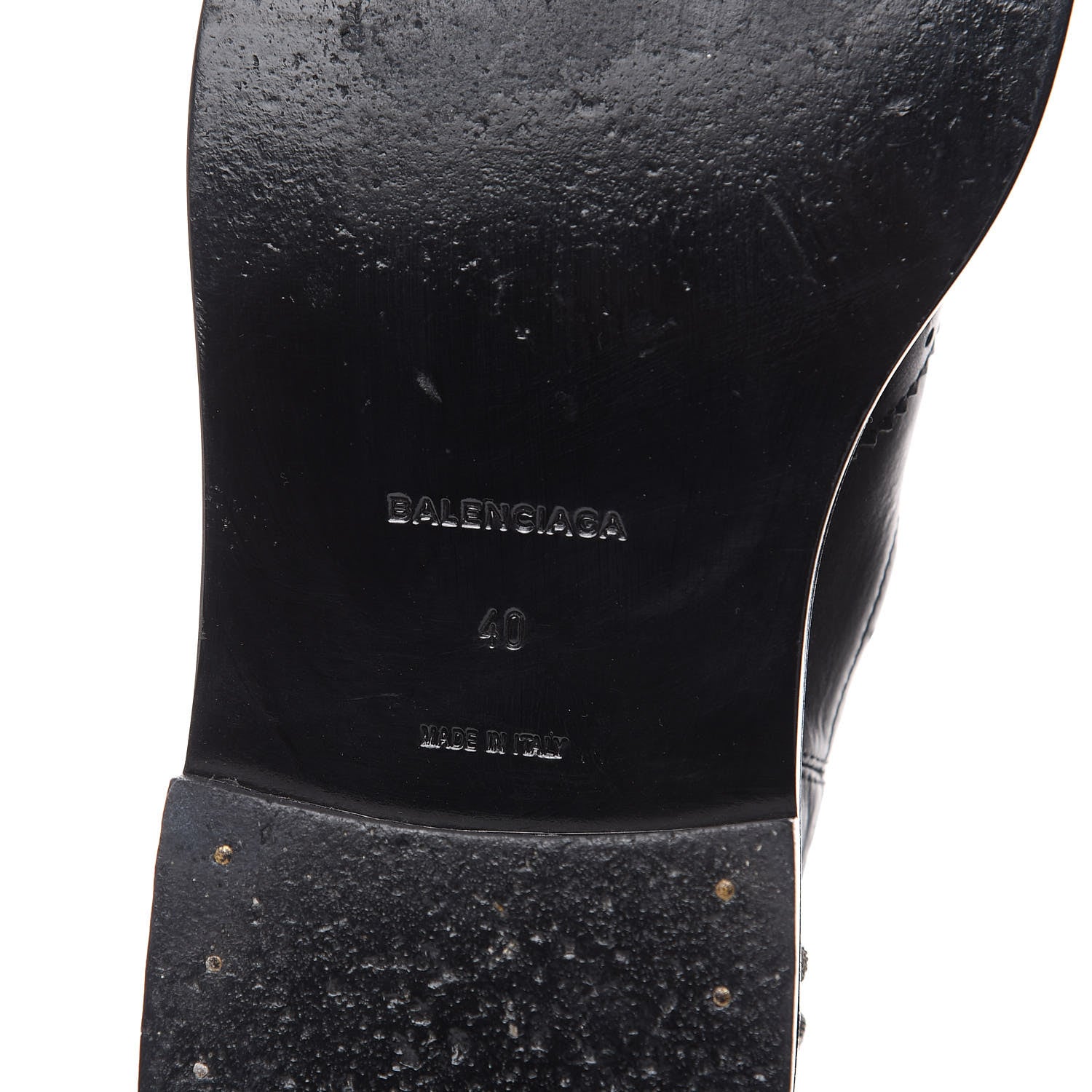 Balenciaga Calfskin Womens Studded Chelsea Boots 40 Black 6 of 10