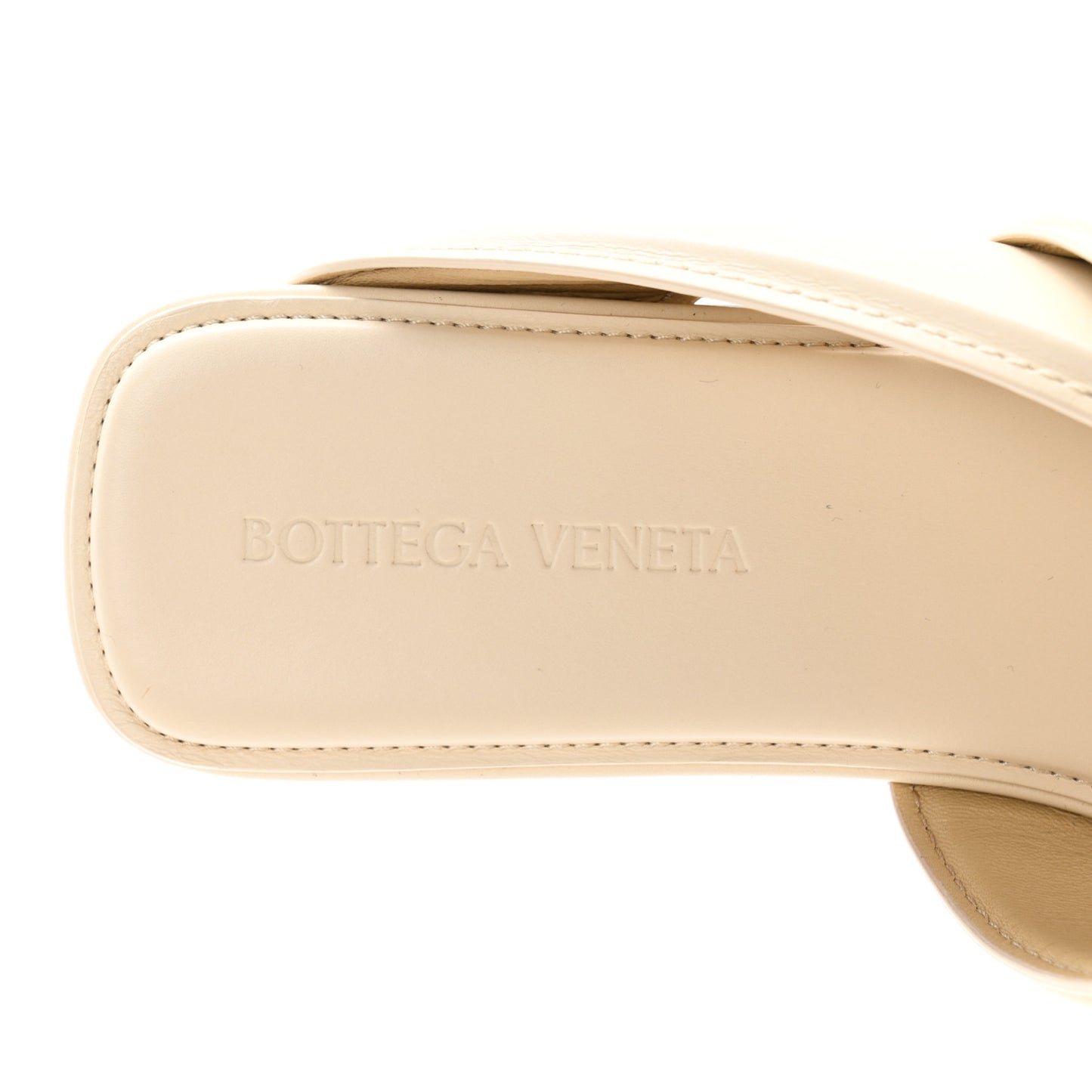 Calfskin The Band Flat Sandals 39 Cream