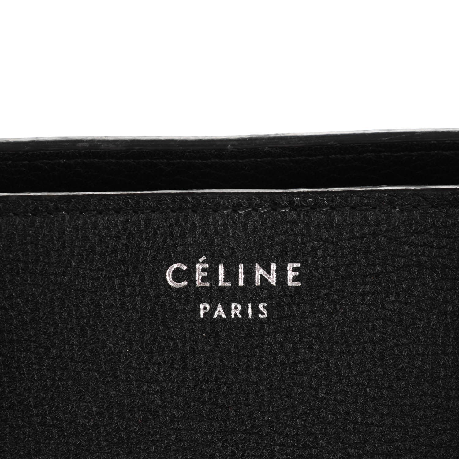 Celine Drummed Calfskin Mini Luggage Black 6 of 11