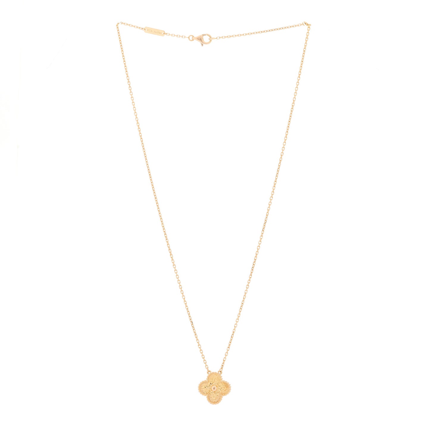 18K Rose Gold Vintage Alhambra Pendant Necklace