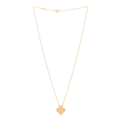 Van Cleef & Arpels 18K Rose Gold Vintage Alhambra Pendant Necklace 3 of 5