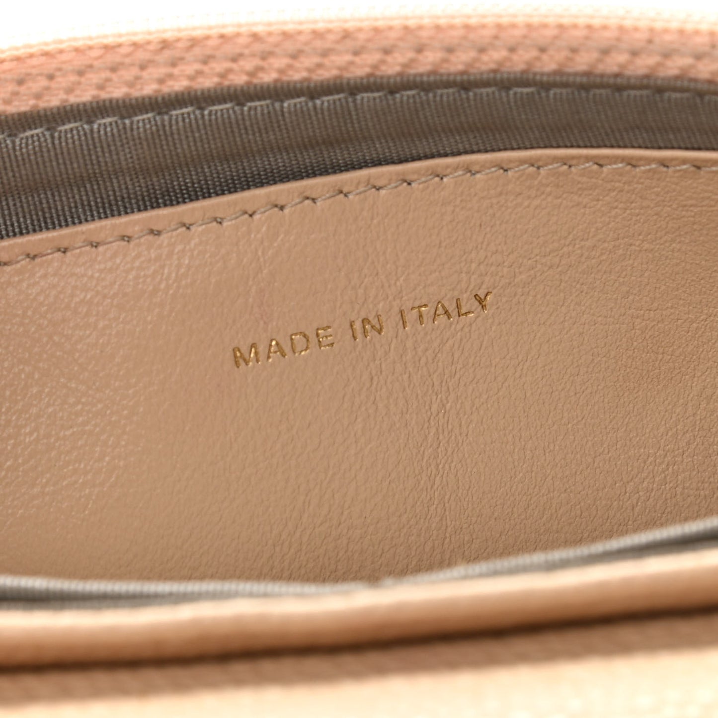 Caviar Half Moon Wallet On Chain WOC Beige