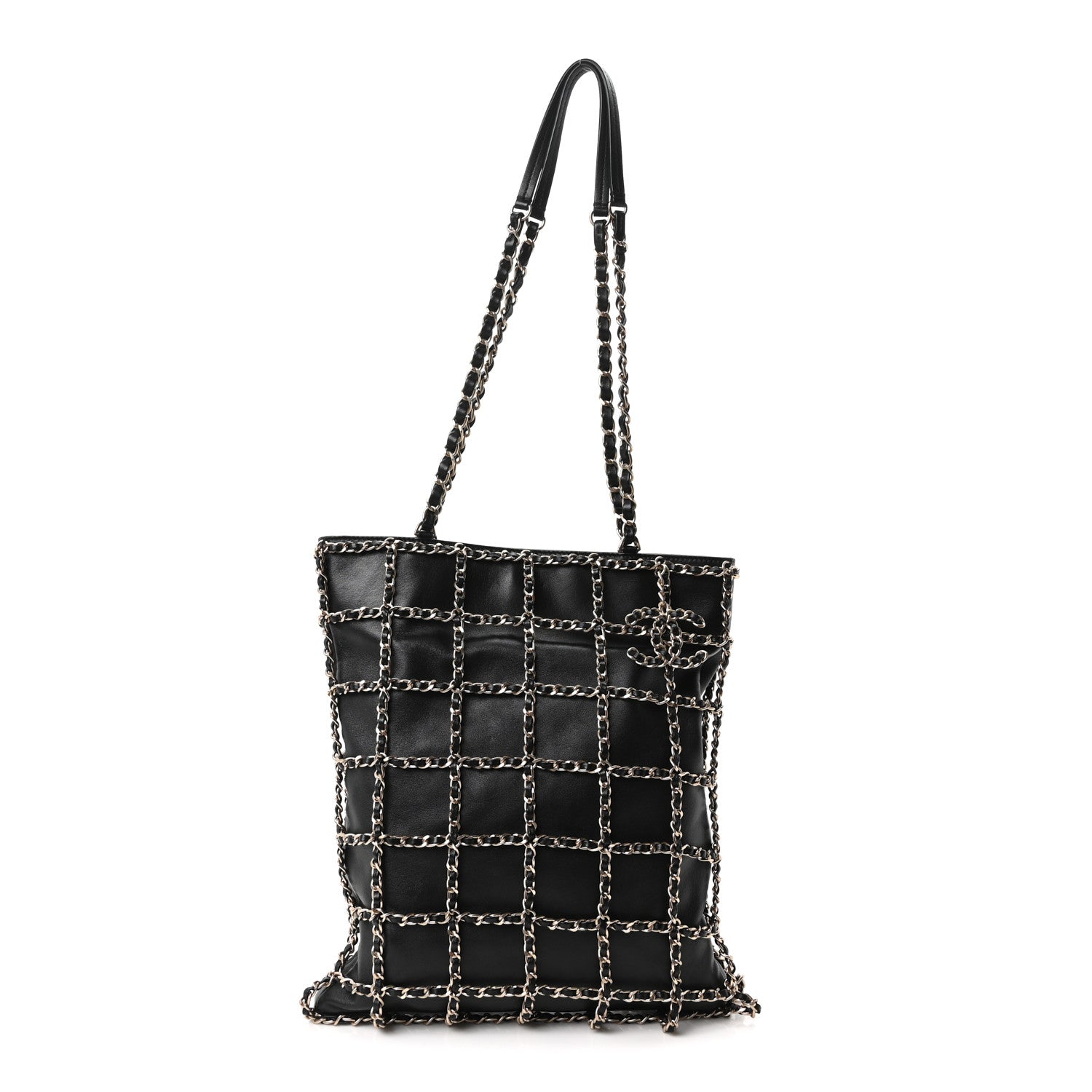 Chanel Lambskin Large Shopping Chain Tote Black 1 of 9
