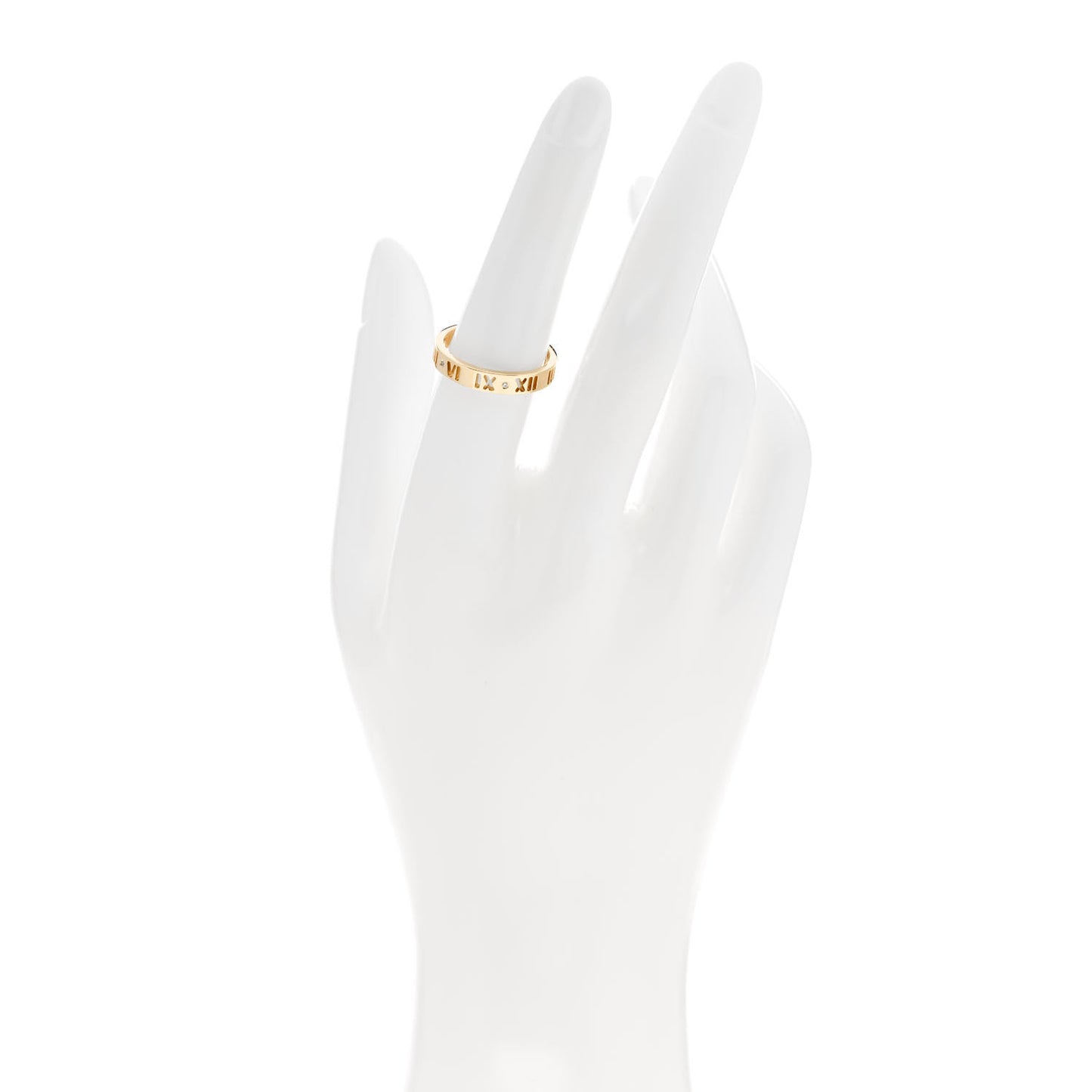 18K Yellow Gold Diamond Atlas Pierced Ring 54 6.75