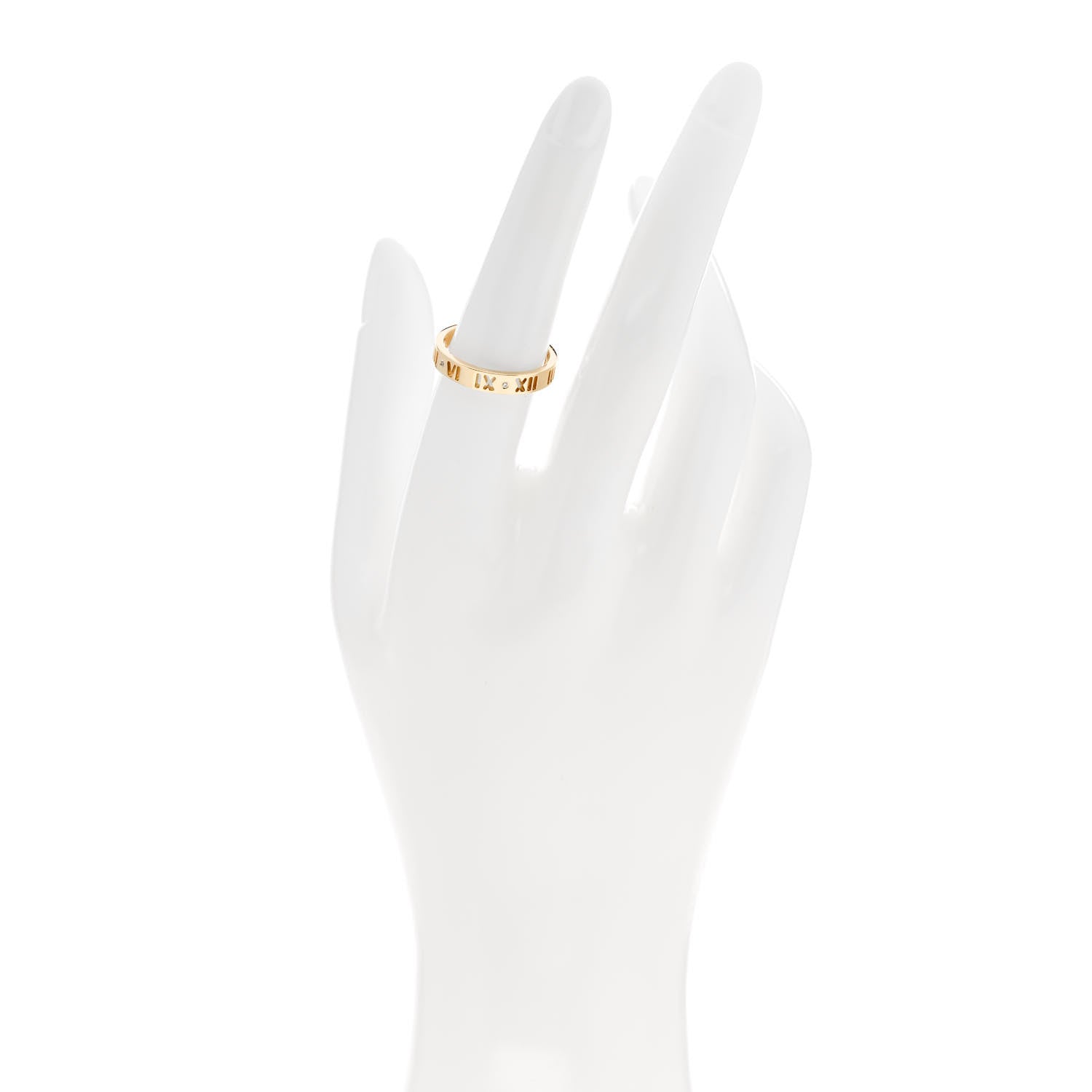 Tiffany 18K Yellow Gold Diamond Atlas Pierced Ring 54 6.75 2 of 5