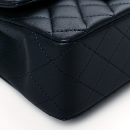 Chanel Lambskin Quilted Mini Top Handle Rectangular Flap Navy Blue 9 of 10