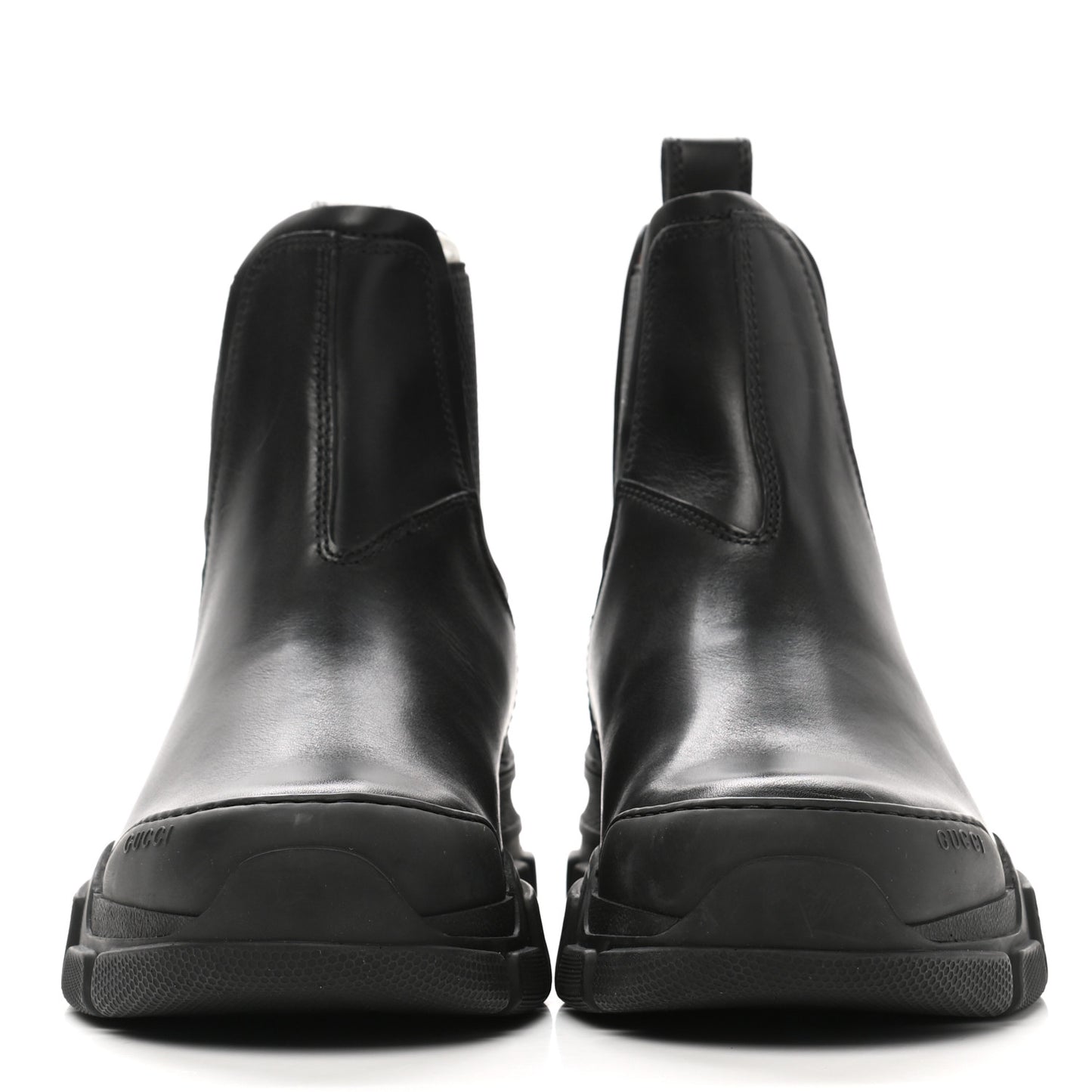 Calfskin Logo Ankle Boots 36.5 Black