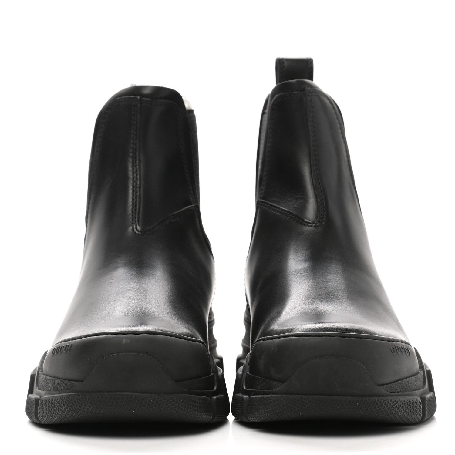 Gucci Calfskin Logo Ankle Boots 36.5 Black 3 of 10