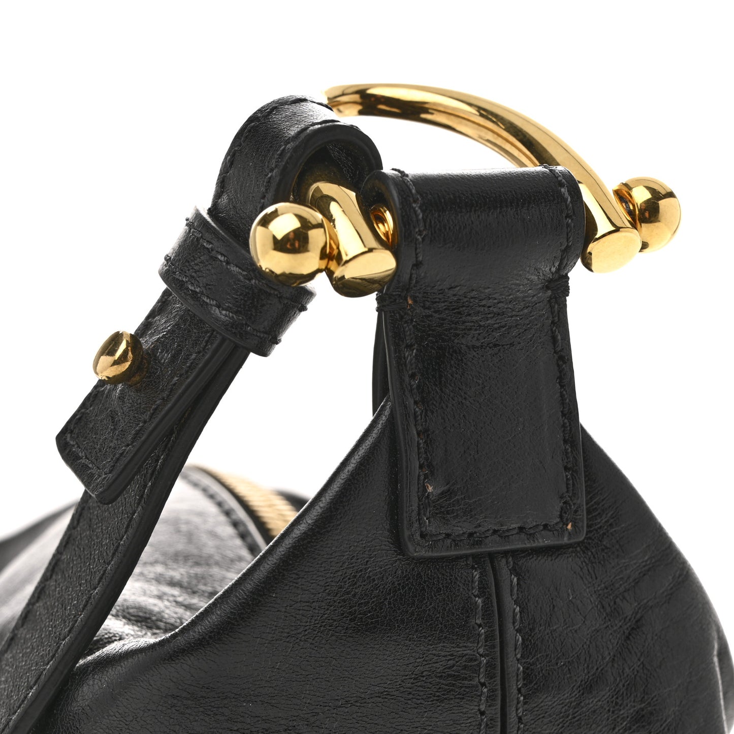 Natural Shiny Calfskin Large Paraty 24 Bag Black