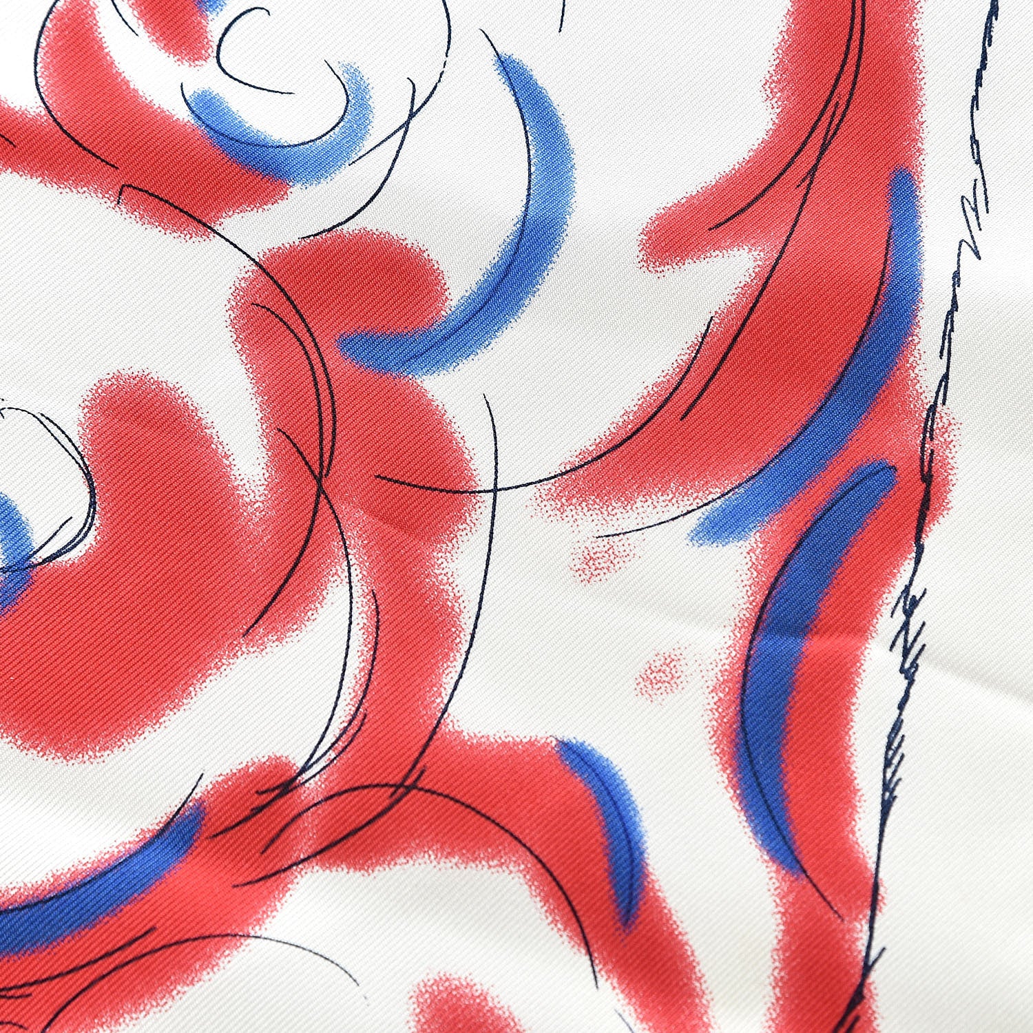 Chanel Silk Polar Bear Scarf Red 6 of 7