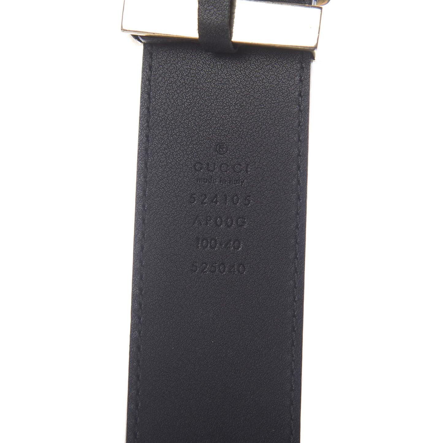 Moon Calfskin Torchon Double G 40mm Belt 100 40 Black