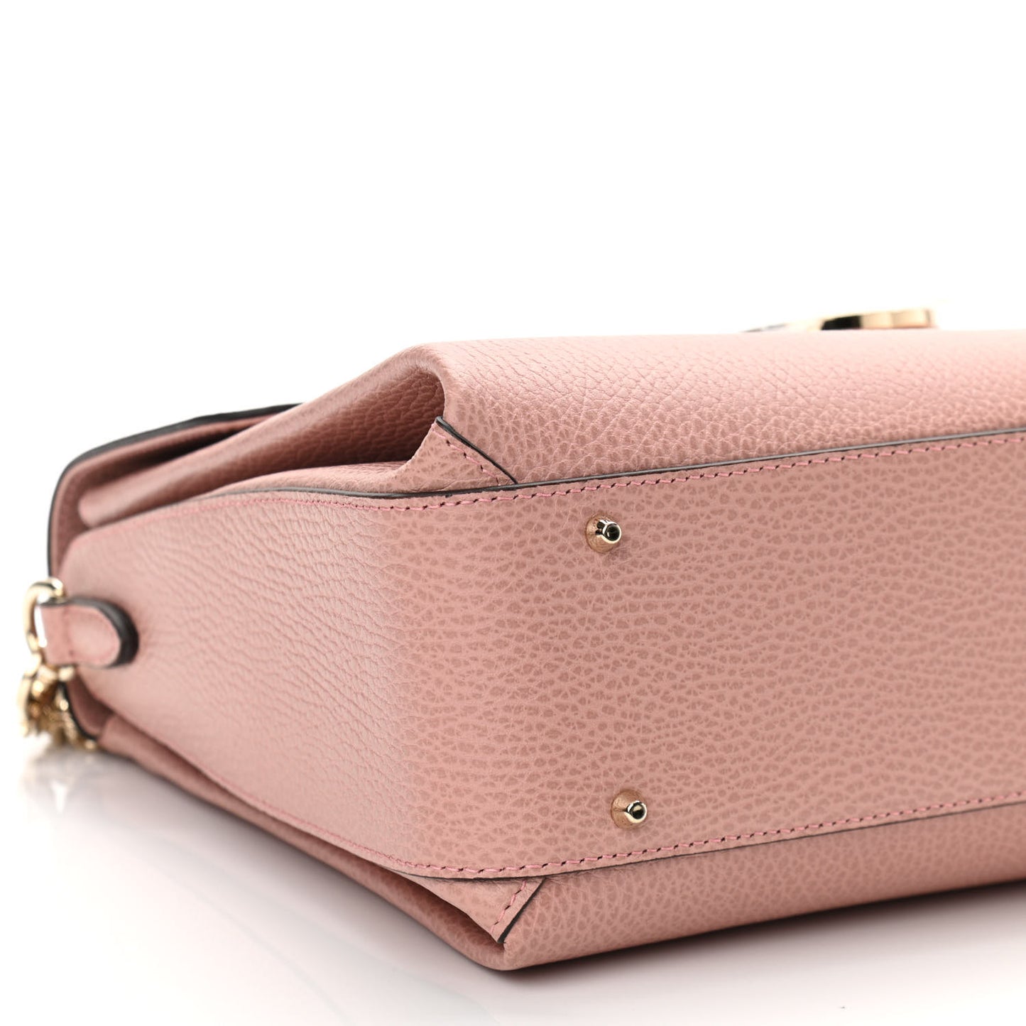 Dollar Calfskin Medium Interlocking G Top Handle Shoulder Bag Soft Pink