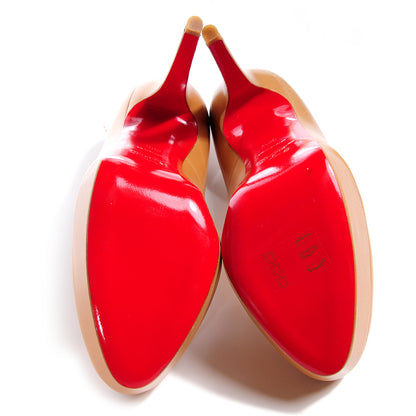 Christian Louboutin Kid Bianca 140 Pumps 39.5 Nude 4 of 6