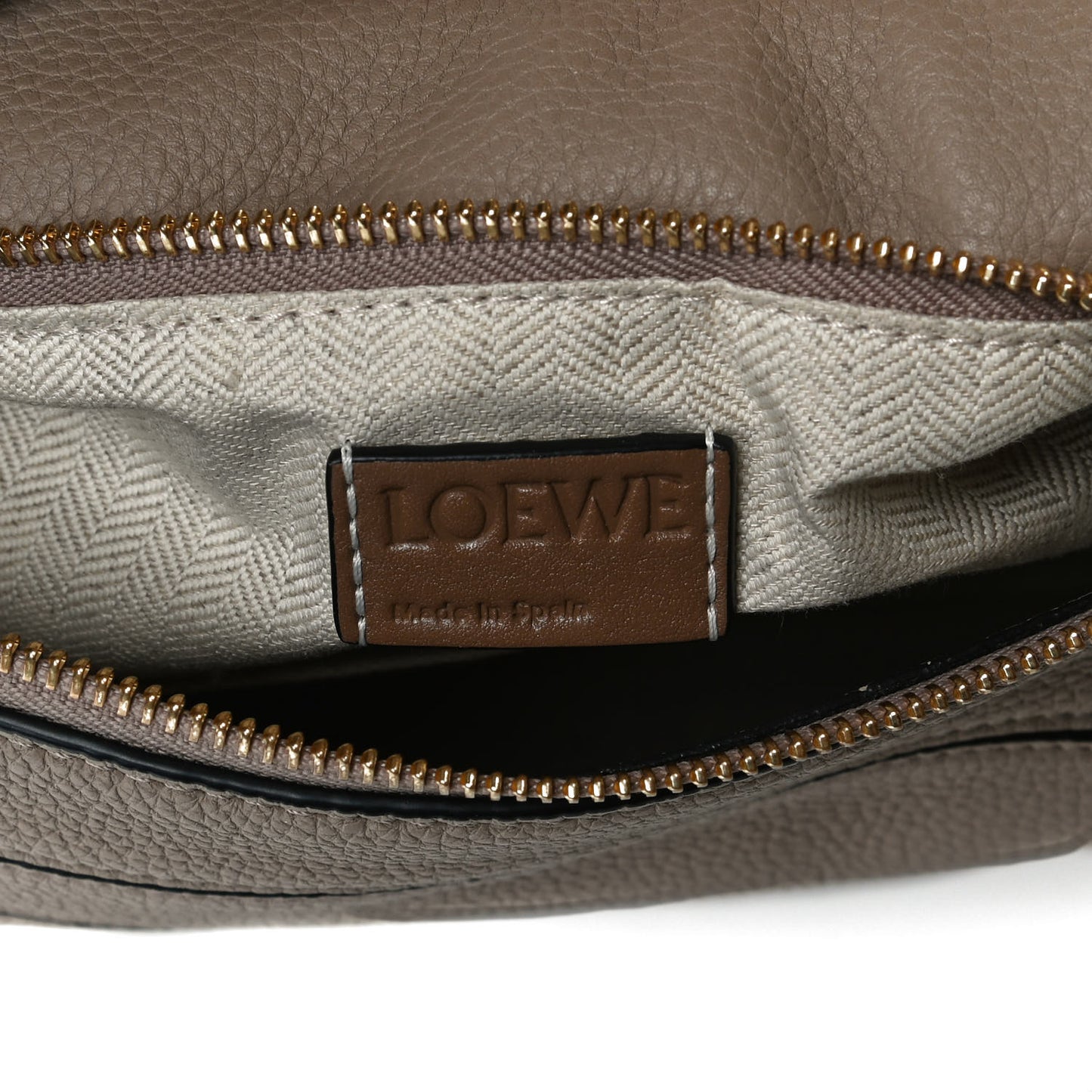Grained Calfskin Small Puzzle Bag Sand Mink