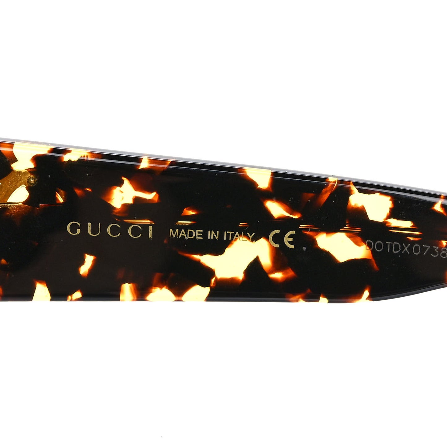 Square Frame GG0083S Sunglasses Glitter Blue Havana Brown
