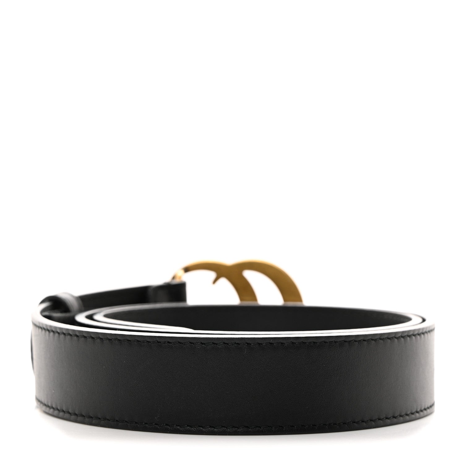 Gucci Moon Calfskin Double G 30mm Belt 80 32 Black 2 of 5