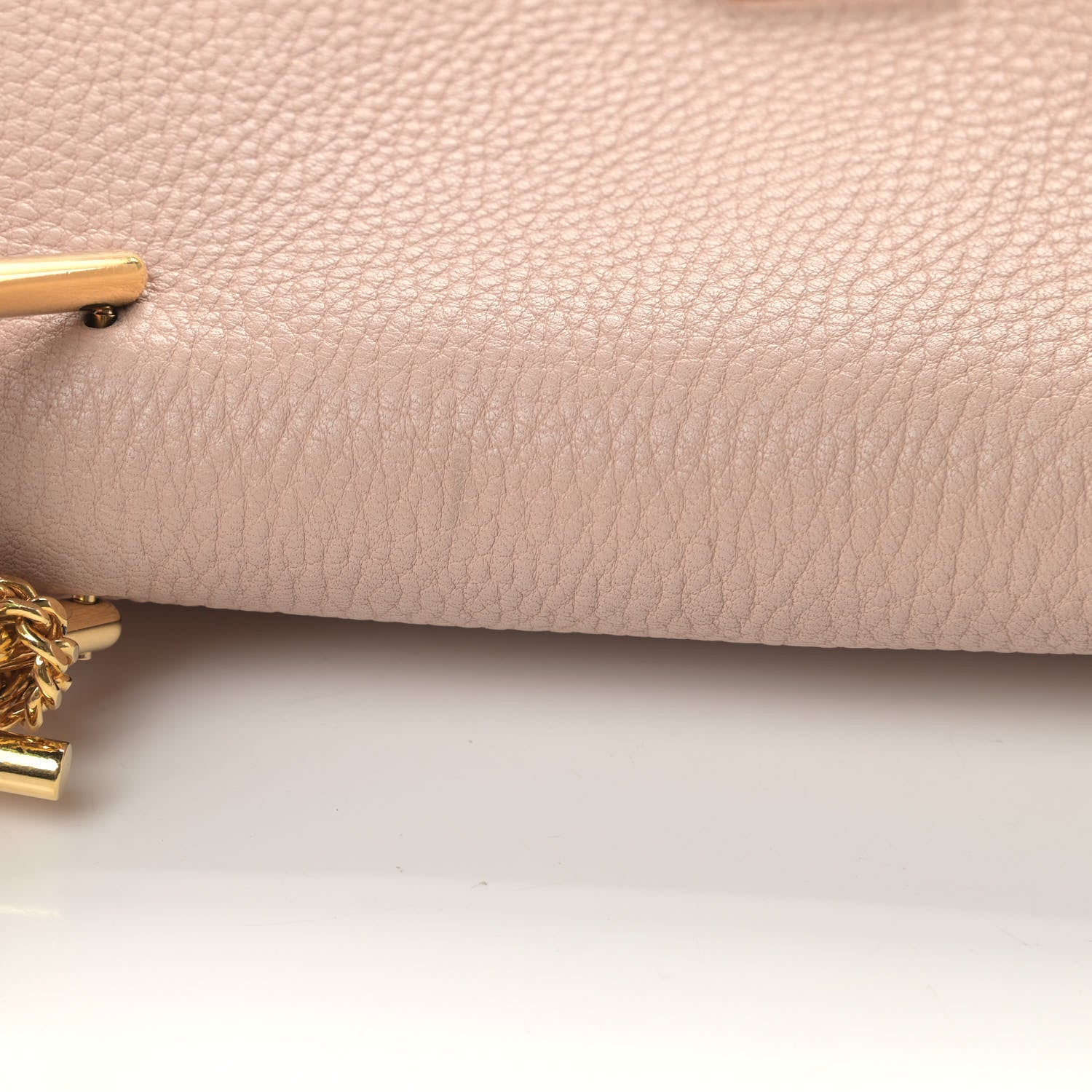 Chloe Grained Lambskin Drew Shoulder Bag Cement Pink 5 of 5