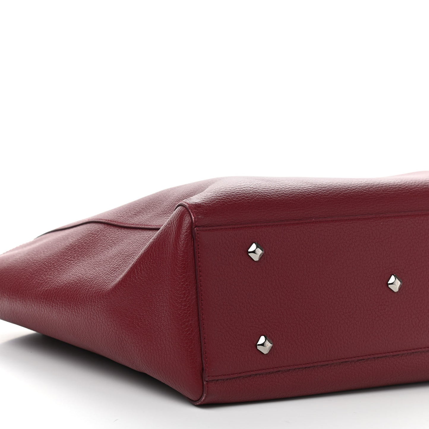 Grained Calfskin Medium Reversible Wandel Tote Ruby Tan