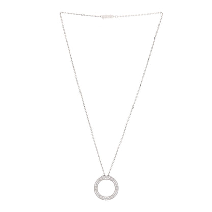 Cartier 18K White Gold Diamond LOVE Paved Necklace 3 of 7
