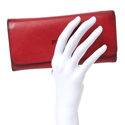 Prada Vitello Move Continental Flap Wallet Lacca 2 of 17