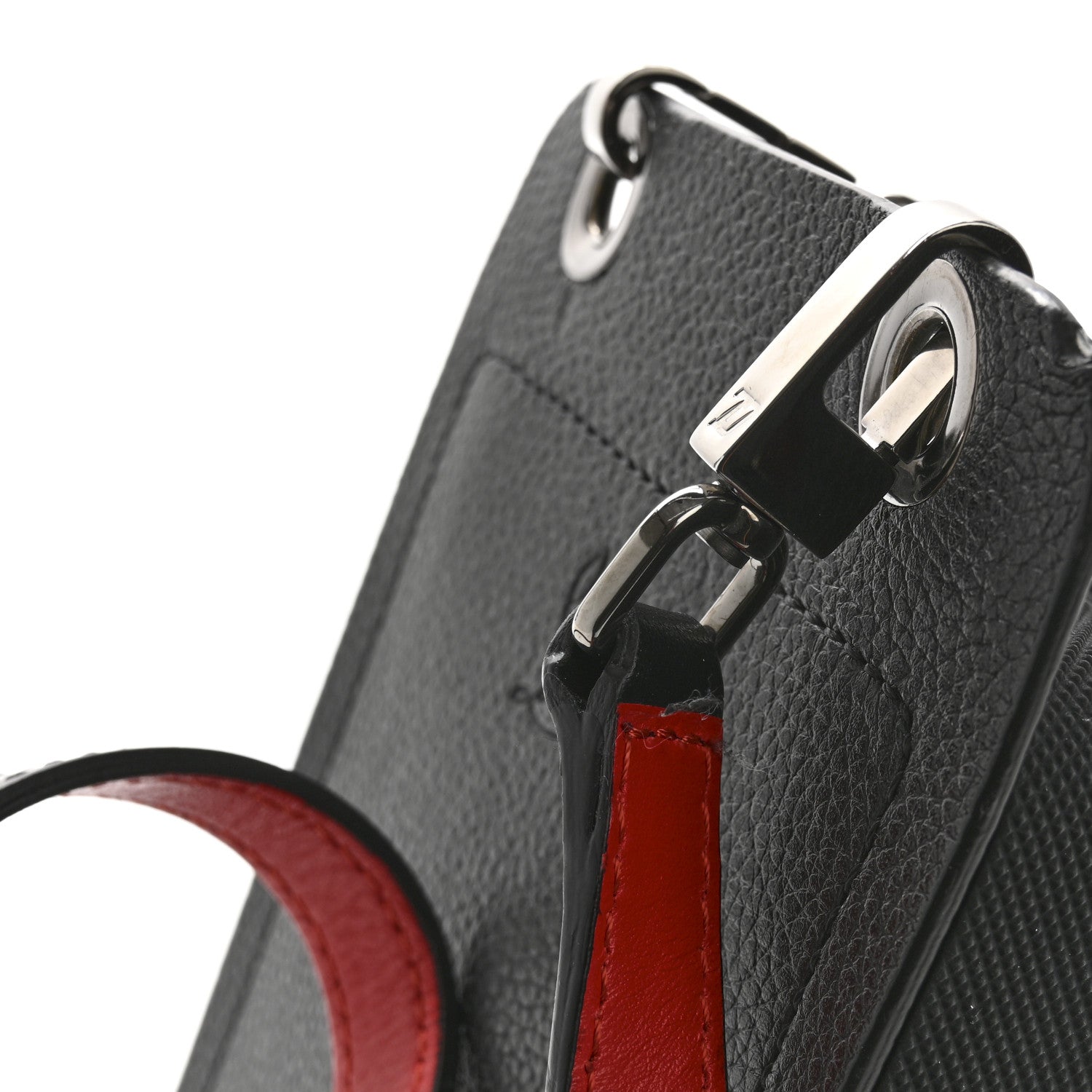Christian Louboutin Calfskin Gomme Loubilab Phone Shoulder Bag Loubi Black 14 of 15