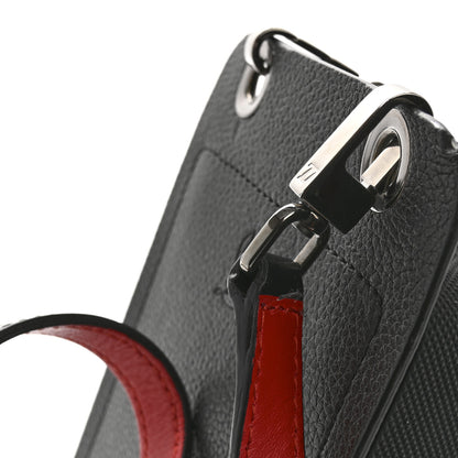 Christian Louboutin Calfskin Gomme Loubilab Phone Shoulder Bag Loubi Black 14 of 15