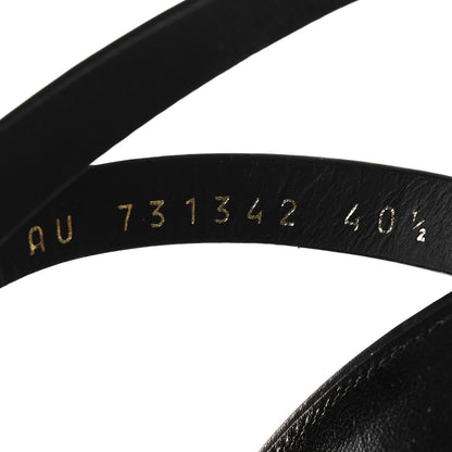 Saint Laurent Calfskin Platz 105 Platform Sandals 40.5 Black 6 of 8