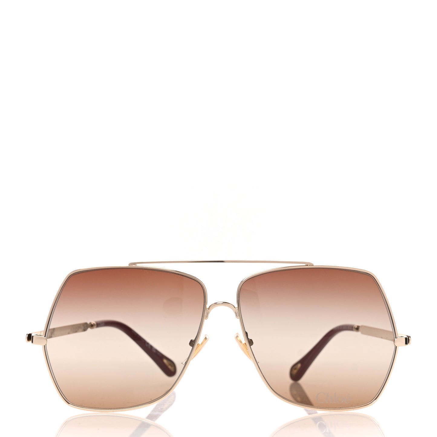 Metal Aly Square Sunglasses CH0278S Gold Brown
