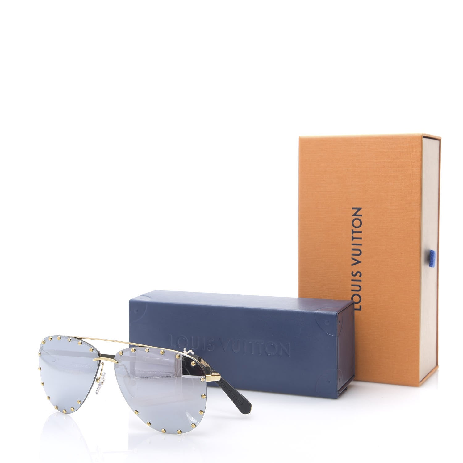 Louis Vuitton The Party Aviator Sunglasses Z0911U Blue 7 of 7