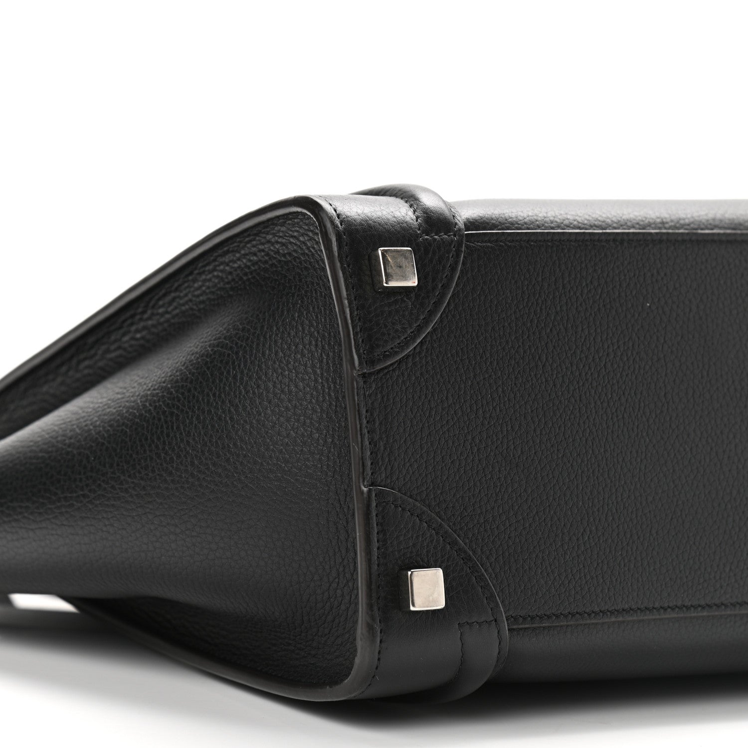 Celine Drummed Calfskin Micro Luggage Black 10 of 11