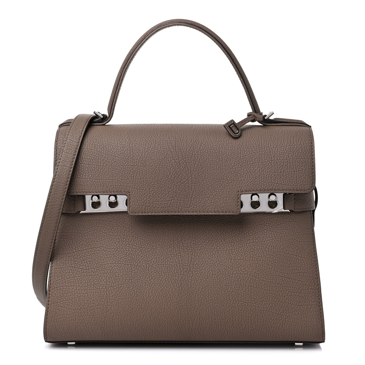 Crispy Calfskin MM Tempete Satchel Tourterelle